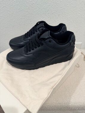 Saint Laurent All-Black Leather Sneakers